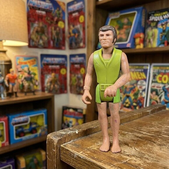 Vintage 1974 Fisher-Price Adventure People Green Scuba Diver Action Figure 3.75" - Picture 2 of 7